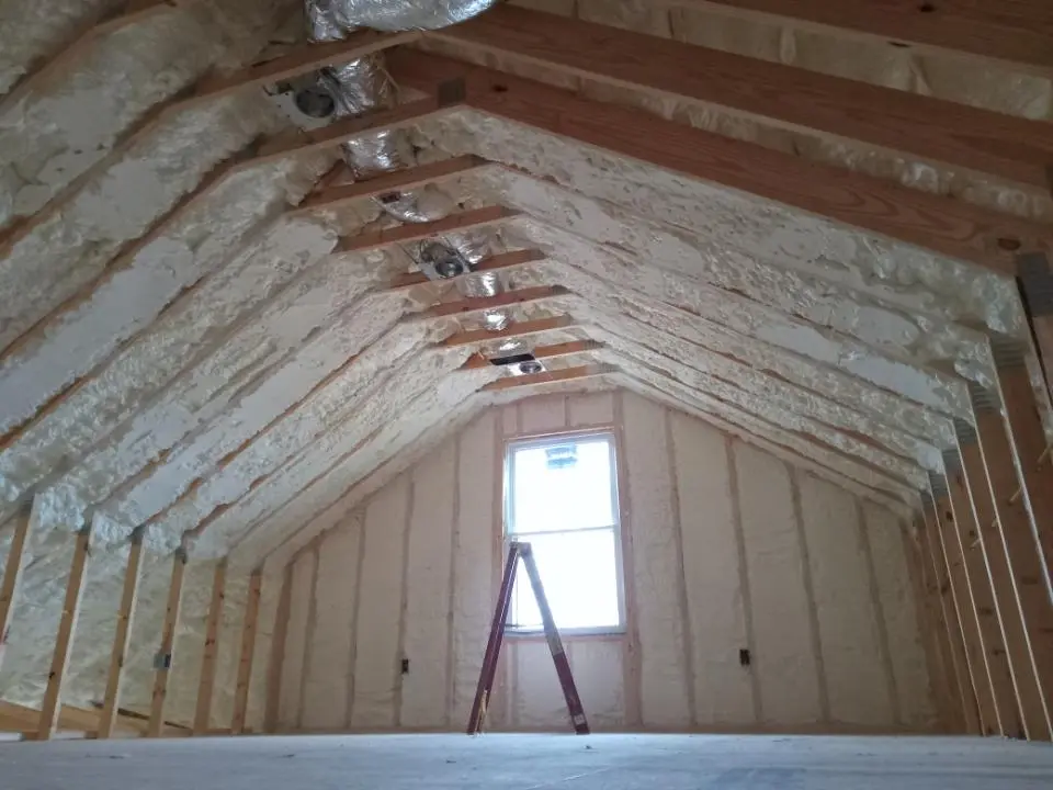 Spray foam roofing application for Crawl Space Insulation project in Garden City